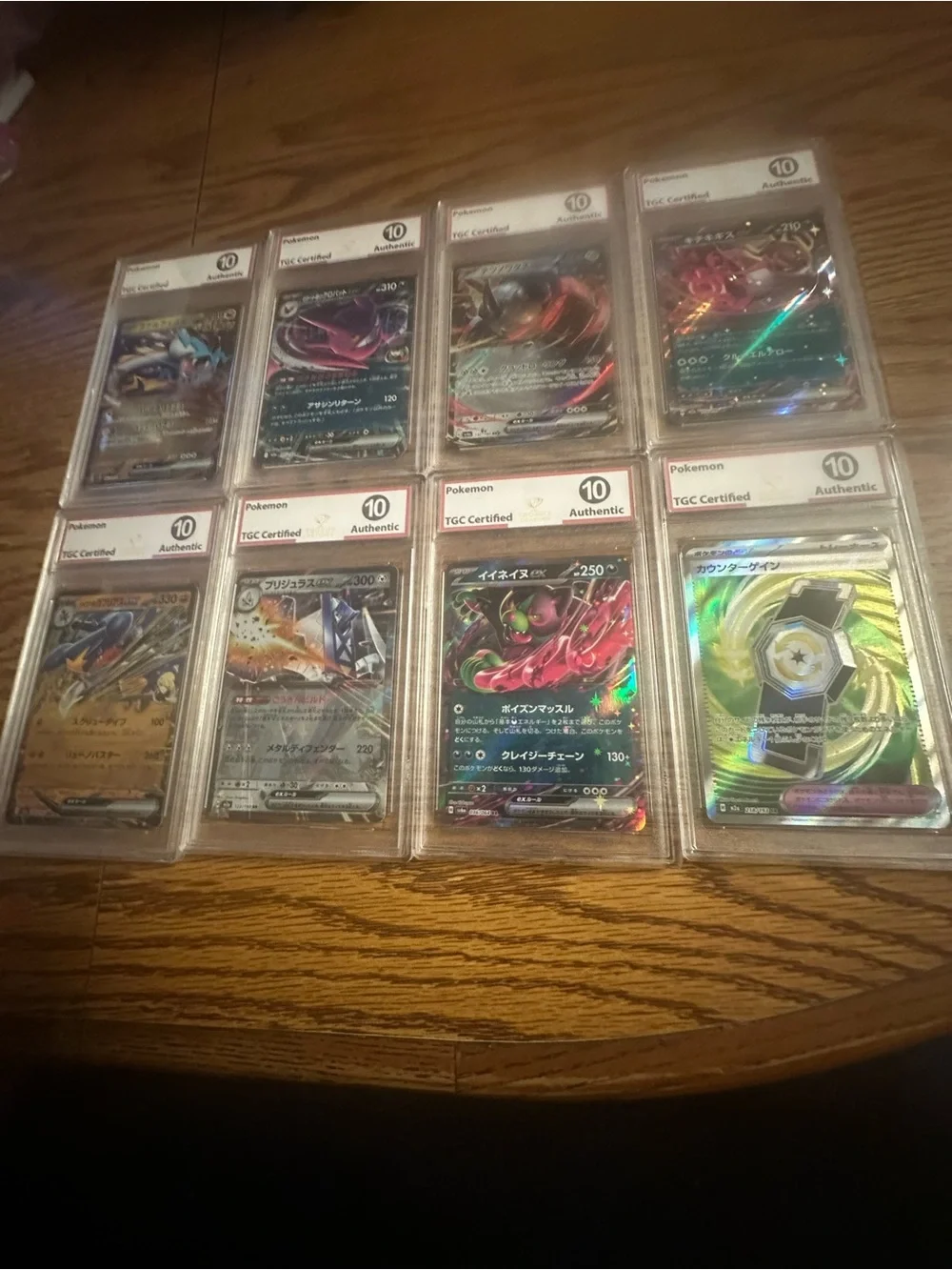 Pokemon Lot Of 8. TGC Certified Authentic Grade 10 Free Shipping Japan Japanese